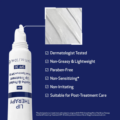 OBAGI LIP THERAPY SOOTHE & PROTECT LIP TREATMENT BROAD SPECTRUM SPF 30